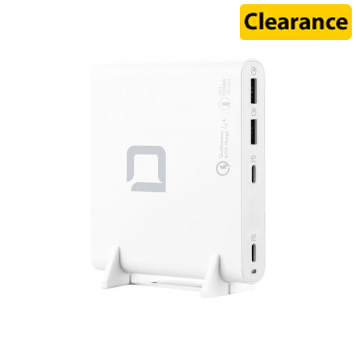 DICOTA Laptop Charger Universal PRO USB-C - Power adapter - AC - 120 Watt - output connectors: 4 - United Kingdom, Europe - white