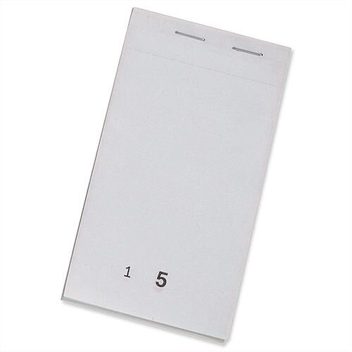 Prestige White Small Duplicate Pads Carbonless Perforated 1-50 76mm x140mm Pack 50 Prestige White Small Duplicate Pads Carbonless Perforated 1-50 76mm x140mm Pack 50