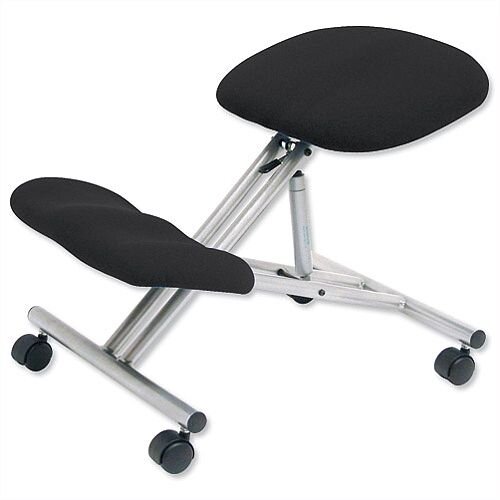 Kneeling Chair With Height & Angle Adjustment Steel Framed Charcoal Trexus