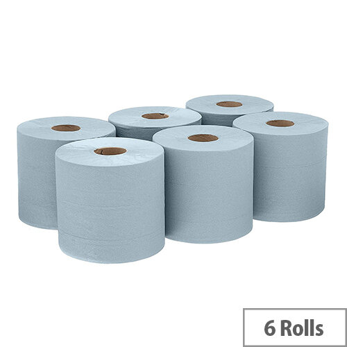 Kimberly-Clark Wypall L10 Wipers Tissues Refill Paper Rolls Centrefeed Airflex 525 Sheets per Roll 185x380mm Blue (Pack 6) Kimberly-Clark Wypall L10 Wipers Tissues Refill Paper Rolls Centrefeed Airflex 525 Sheets per Roll 185x380mm Blue (Pack 6)