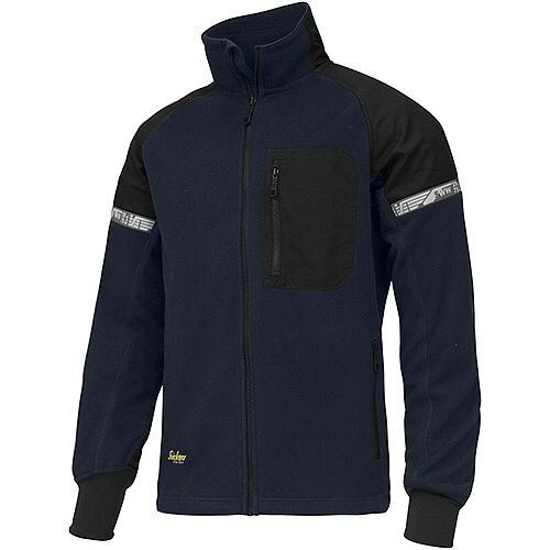 Snickers AllroundWork Windproof Fleece Jacket Size S WW2 Navy - Black Snickers AllroundWork Windproof Fleece Jacket Size S WW2 Navy - Black
