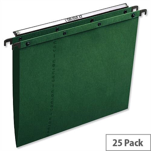 Elba Ultimate AZ0 Vertical Foolscap Suspension File 15mm  V-Base Green L206550 Pack 25