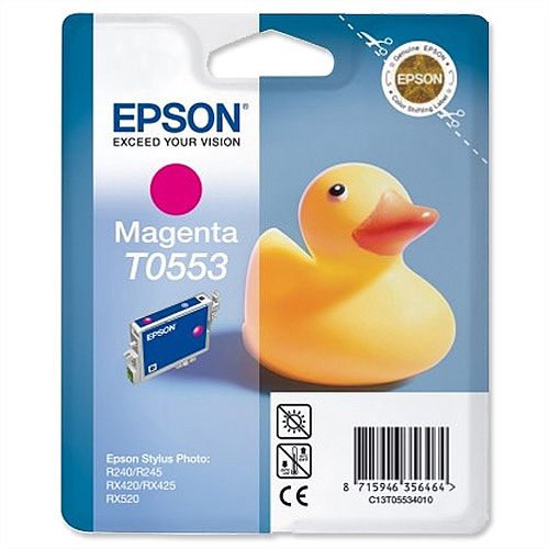 Epson (T0553) Magenta Original Ink Cartridge Capacity 290+ Pages (C13T05534010) Epson (T0553) Magenta Original Ink Cartridge Capacity 290+ Pages (C13T05534010)