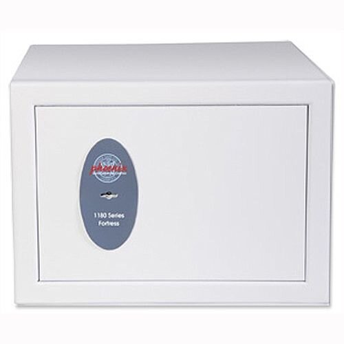 Phoenix Fortress White High Security Key Lock Safe Capacity 24L Fire Resistant 30mins Phoenix Fortress White High Security Key Lock Safe Capacity 24L Fire Resistant 30mins