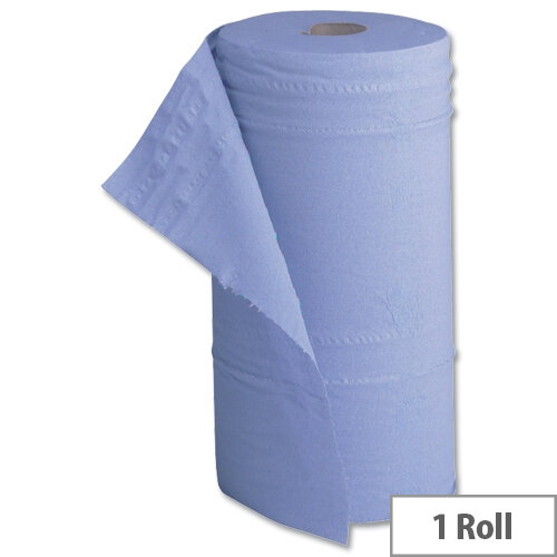 5 Star Hygiene Roll 10 Inch Width Recycled Cleaning Paper 2-ply 130 Sheets W251xL457mm 40m Blue