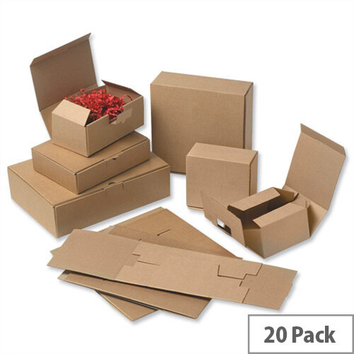Easi Mailer Kraft Mailing Boxes 160x110x64mm Brown Pack of 20 Easi Mailer Kraft Mailing Boxes 160x110x64mm Brown Pack of 20