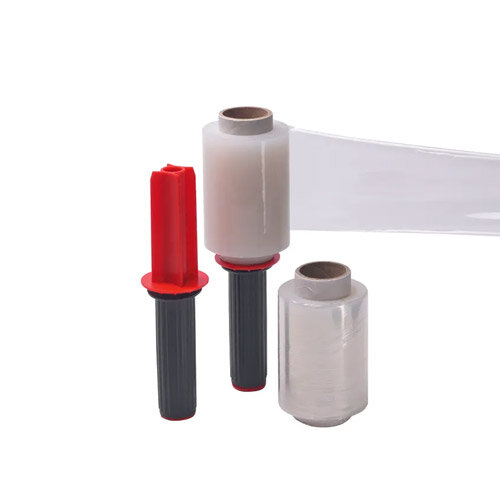 Stretch Packaging Film Wrap Mini Dispenser with 6 Refill Rolls 100mmx150m 97154015 Stretch Packaging Film Wrap Mini Dispenser with 6 Refill Rolls 100mmx150m 97154015