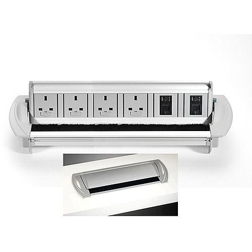 CMD Horizontal 4 x Power Sockets &2 x Cat5e Data Outlets 85U271 CMD Horizontal 4 x Power Sockets &2 x Cat5e Data Outlets 85U271