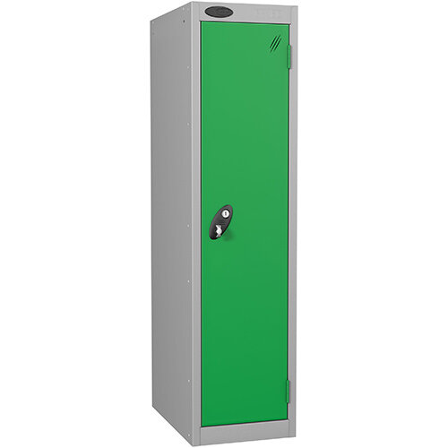 Probe 1 Door Low Locker Hasp &Staple Lock Extra Depth ACTIVECOAT W305xD460xH1220mm Silver Green Probe 1 Door Low Locker Hasp &Staple Lock Extra Depth ACTIVECOAT W305xD460xH1220mm Silver Green
