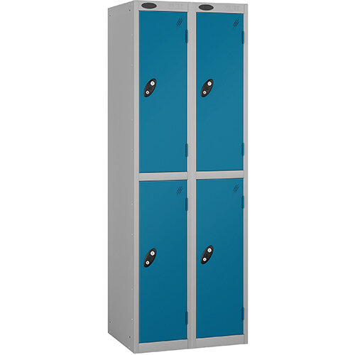 Probe 2 Door Extra Deep Locker ACTIVECOAT W305xD460xH1780mm Nest of 2 Silver Body Blue Doors By Lion Steel Probe 2 Door Extra Deep Locker ACTIVECOAT W305xD460xH1780mm Nest of 2 Silver Body Blue Doors By Lion Steel