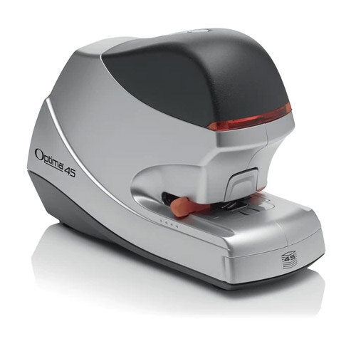 Rexel Optima 45 Electric Stapler Flat Clinch 26/6 Capacity 45 Sheets Ref 2104454 Rexel Optima 45 Electric Stapler Flat Clinch 26/6 Capacity 45 Sheets Ref 2104454