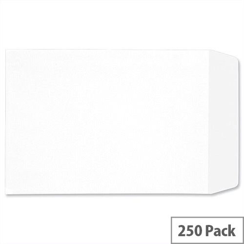 C4 White Envelopes Pocket Peel and Seal 100gsm Pack 250 5 Star Ref 906632 C4 White Envelopes Pocket Peel and Seal 100gsm Pack 250 5 Star Ref 906632