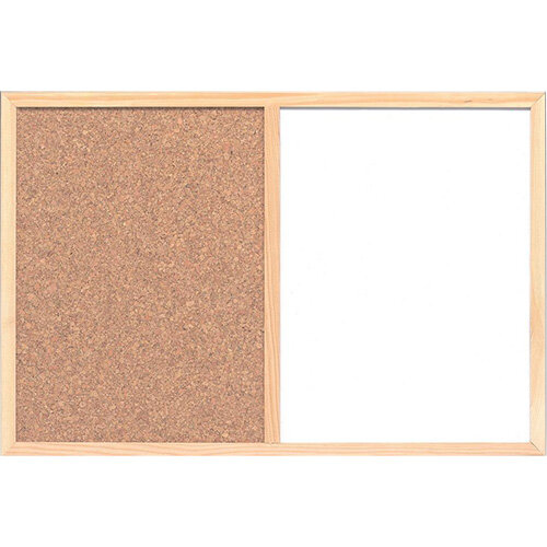 Combination Notice Board Cork and Drywipe W900 x H600mm 5 Star Combination Notice Board Cork and Drywipe W900 x H600mm 5 Star