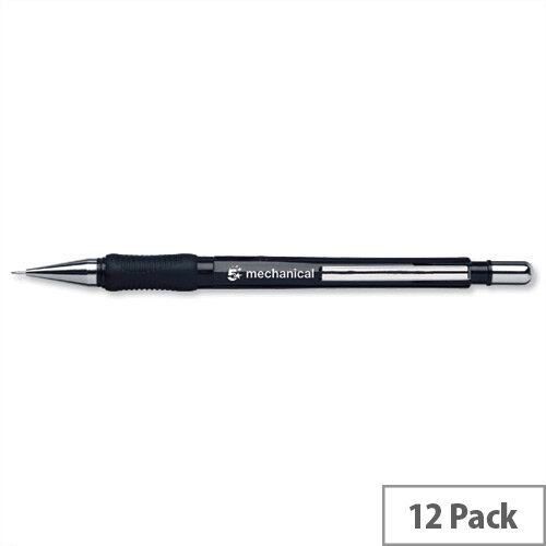Mechanical Pencil with Grip and Cushion Tip 0.5mm Lead Pack 12 5 Star Mechanical Pencil with Grip and Cushion Tip 0.5mm Lead Pack 12 5 Star