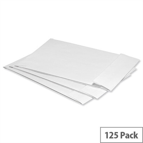 5 Star C4 Gusset Window Envelopes Manilla Peel and Seal 120gsm Pack of 125 