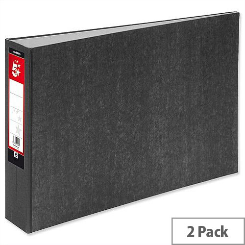 5 Star A3 Oblong 70mm Lever Arch File Cloudy Grey – Twin Pack, 2 Rings, 70mm Spine, Capacity Between 500 and 600 Pages, Spine Label, Reinforced Edge &Finger Pull Ring (930515) 5 Star A3 Oblong 70mm Lever Arch File Cloudy Grey – Twin Pack, 2 Rings, 70mm Spine, Capacity Between 500 and 600 Pages, Spine Label, Reinforced Edge &Finger Pull Ring (930515)