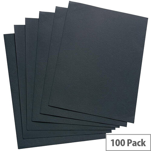 5 Star Office Binding Covers 240gsm Leathergrain ref. 936148 - Size: A4 - Colour: Black - Pack of 100 5 Star Office Binding Covers 240gsm Leathergrain ref. 936148 - Size: A4 - Colour: Black - Pack of 100