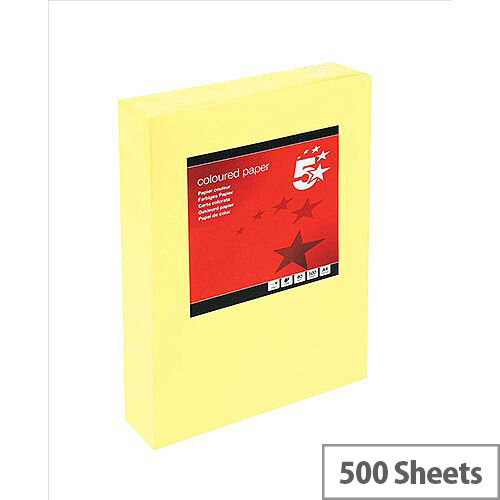 5 Star A4 Medium Yellow Paper Multifunctional Ream-Wrapped 80gsm 500 Sheets 5 Star A4 Medium Yellow Paper Multifunctional Ream-Wrapped 80gsm 500 Sheets
