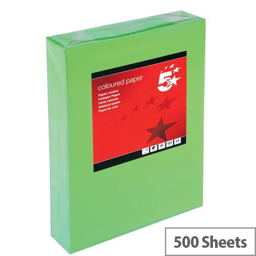 5 Star Deep Green A4 Printer Paper Multifunctional Ream-Wrapped 80gsm 500 Sheets 5 Star Deep Green A4 Printer Paper Multifunctional Ream-Wrapped 80gsm 500 Sheets