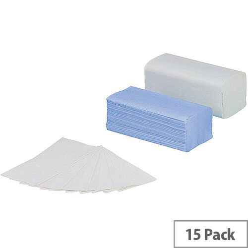 5 Star I Fold Paper Hand Towel 1-Ply Blue 250 Towels Per Sleeve 12 Sleeves (3000 Towels)