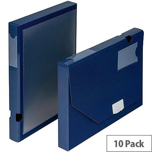 5 Star Office  A4  Document Box Polypropylene 30mm Blue  Pack 10