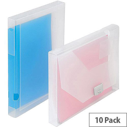 5 Star Office  A4  Document Box Polypropylene 30mm Clear  Pack 10