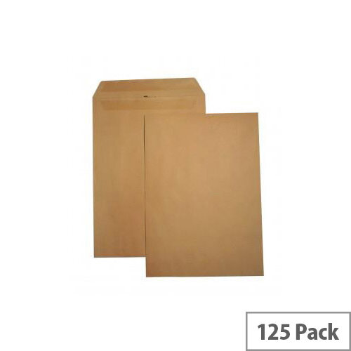 5 Star Office Envelopes Recycled Heavyweight Pocket Self Seal 115gsm Manilla 457x324 Pack of 125