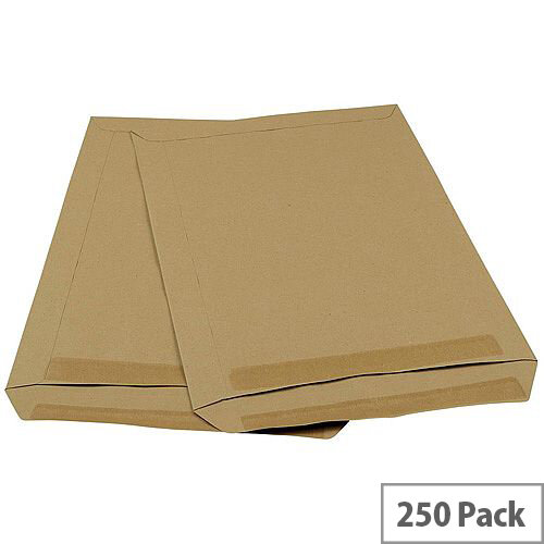 5 Star Office C4 90g/m2 Mediumweight Self Seal Pocket Window Envelopes Manilla Pack of 250