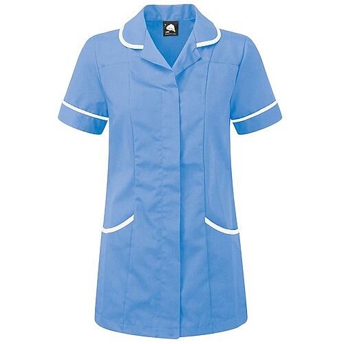 5 Star Facilities Ladies Tunic Concealed Zip Size 22 Hospital Blue/White 5 Star Facilities Ladies Tunic Concealed Zip Size 22 Hospital Blue/White
