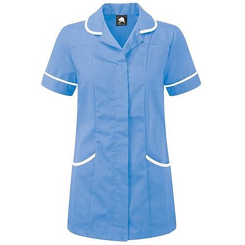 5 Star Facilities Ladies Tunic Concealed Zip Size 22 Hospital Blue/White