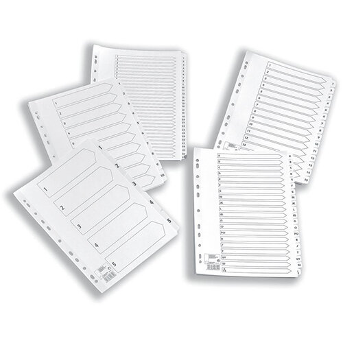 5 Star Office A4 Index Jan-Dec Multipunched Mylar-Reinforced Strip Tabs 150gsm White Ref 942563 5 Star Office A4 Index Jan-Dec Multipunched Mylar-Reinforced Strip Tabs 150gsm White Ref 942563