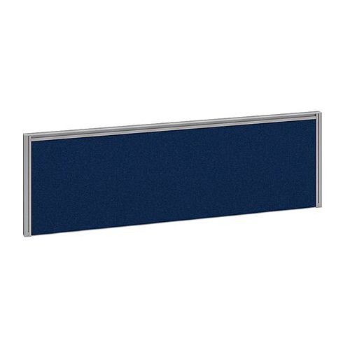 Straight Fabric Upholstered Office Desk Screen 1200mmx380mm - Blue Fabric With Silver Aluminium Frame Straight Fabric Upholstered Office Desk Screen 1200mmx380mm - Blue Fabric With Silver Aluminium Frame