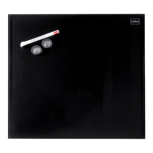 Nobo Diamond Glass Magnetic Whiteboard - Retail Pack 300x300mm Black Nobo Diamond Glass Magnetic Whiteboard - Retail Pack 300x300mm Black