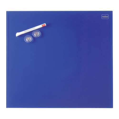 Nobo Diamond Glass Magnetic Whiteboard - Retail Pack 300x300mm Blue Nobo Diamond Glass Magnetic Whiteboard - Retail Pack 300x300mm Blue