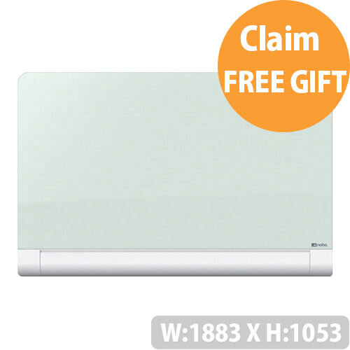 Nobo Diamond Glass Round Cornered Whiteboard 1883x1059mm Nobo Diamond Glass Round Cornered Whiteboard 1883x1059mm