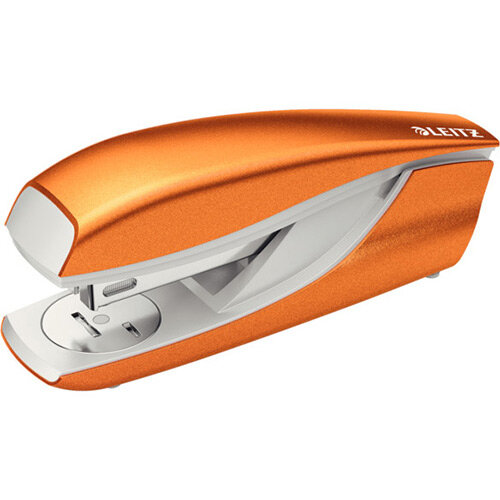 Leitz New NeXXt WOW Metal Office Stapler Blister Pk 3mm Metallic Orange