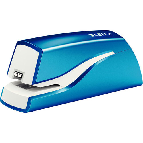 Leitz NeXXt Series WOW Electric Stapler Battery-Powered Metallic Blue Leitz NeXXt Series WOW Electric Stapler Battery-Powered Metallic Blue