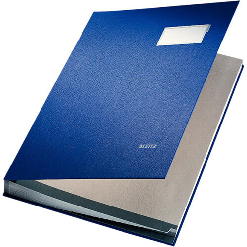 Leitz Signature Book PP Coated With 20 Rigid Card Dividers Blue