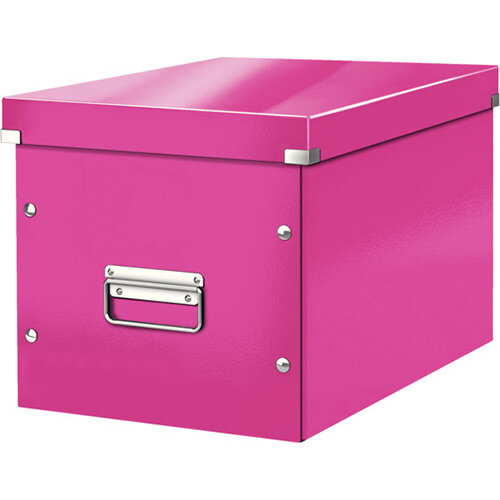 Leitz Box Click & Store Cube Large Storage Box Pink Hunt Office UK