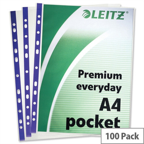 Leitz Premium Polished Presentation Pockets A4 Clear 75 Micron Pack 25 x 4