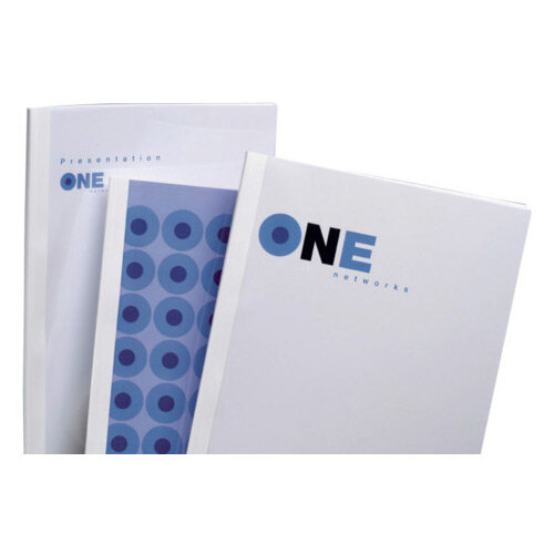 GBC Standard Thermal Binding Covers A4 25mm White Pack of 50 GBC Standard Thermal Binding Covers A4 25mm White Pack of 50