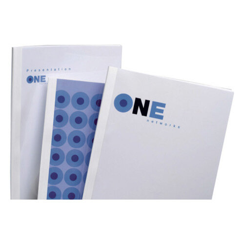 GBC Standard Thermal Binding Covers A4 12mm White Pack of 100 GBC Standard Thermal Binding Covers A4 12mm White Pack of 100