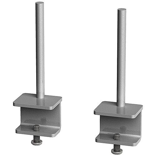 Office Desk Privacy Screen Brackets For Single Desks Or Runs Of Adapt And Fuze Single Desks (Pair) - Black Office Desk Privacy Screen Brackets For Single Desks Or Runs Of Adapt And Fuze Single Desks (Pair) - Black