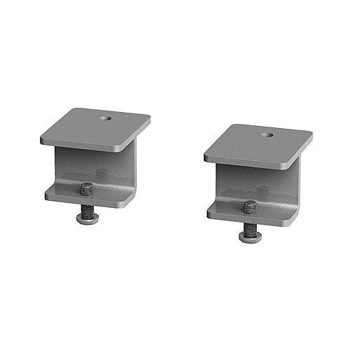 Glazed Screen Brackets For Single Adapt And Fuze Desks Or Runs Of Single Desks (Pair) - White Glazed Screen Brackets For Single Adapt And Fuze Desks Or Runs Of Single Desks (Pair) - White