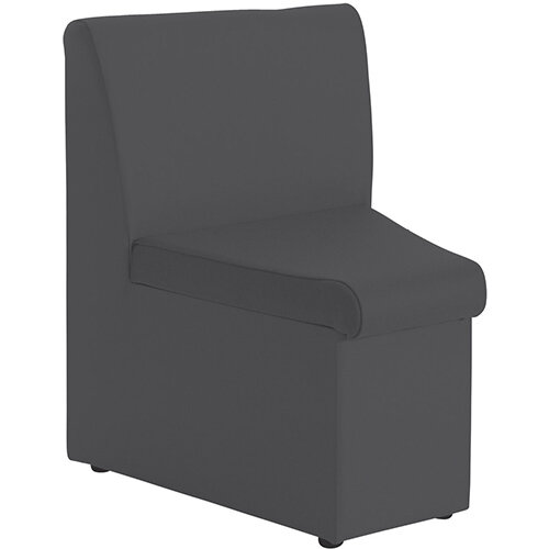 Alto modular reception seating concave with no arms - charcoal Alto modular reception seating concave with no arms - charcoal