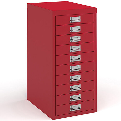Bisley Multidrawer With 10 Drawers - Red