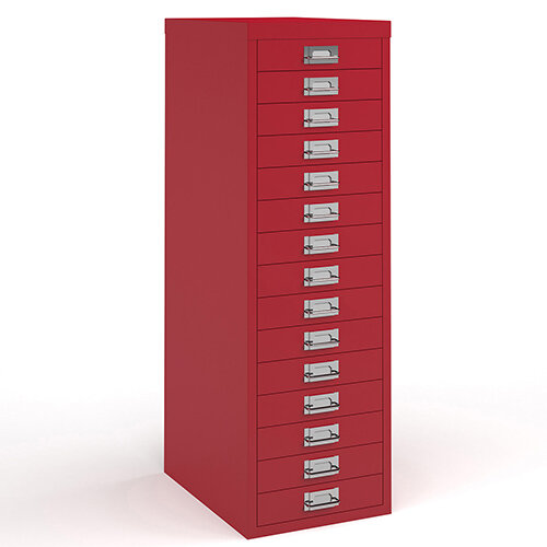 Bisley Multidrawer With 15 Drawers - Red