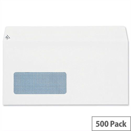 Plus Fabric DL Window Envelopes White Wallet Peel and Seal 110gsm Pack of 500 