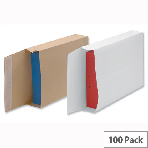 New Guardian Armour Gusset Envelopes 470x300x70mm Manilla 130gsm Peel and Seal Pack of 100