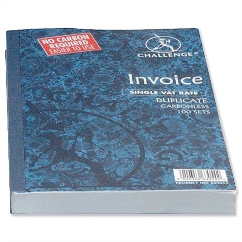 Challenge Duplicate Invoice Book 210x130mm Pack 5